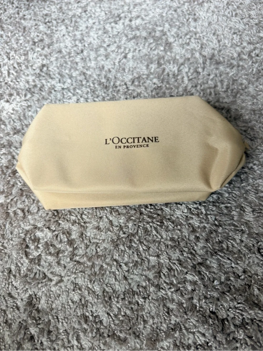 L'OCCITANE Pale Beige Travel Cosmetic Pouch